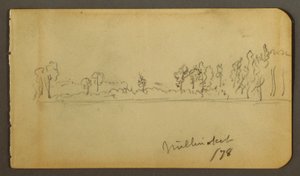 Tekening, Bosachtige oever, 1878 door Frederic Edwin Church