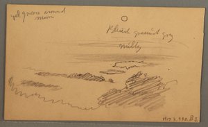 Tekening, Bosrijke vallei, oktober 1873 door Frederic Edwin Church