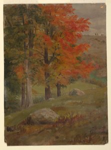 Tekening, Bos in de herfst, 1865