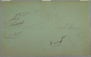 Drijvende ijsbergen, 15 juli 1859 door Frederic Edwin Church