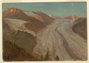 Grote Aletschgletsjer, Zwitserland door Frederic Edwin Church