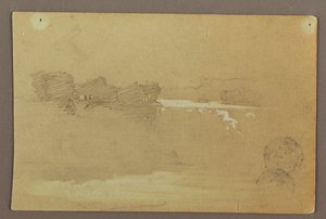 Hennequin Point en de Amerikaanse Watervallen, Niagara Rivier door Frederic Edwin Church