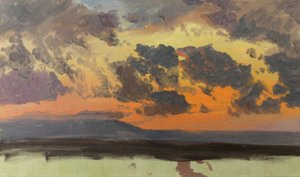 Lucht bij zonsondergang, Jamaica, West-Indische Eilanden