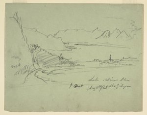 Landschap in Oostenrijk, 5 augustus 1868 door Frederic Edwin Church