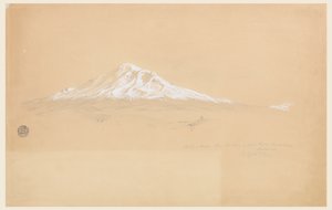 Mount Chimborazo vanuit het Huis van Senior Pablo Bustamante, Riobamba, Ecuador