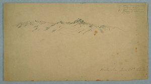 Berg Pichincha vanuit Chillo, Ecuador door Frederic Edwin Church