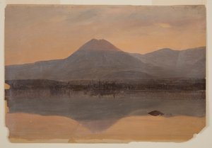 Mt. Katahdin vanaf Lake Katahdin door Frederic Edwin Church