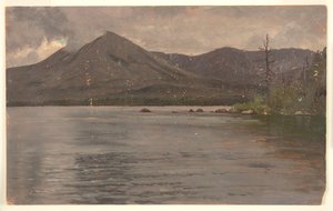 Mt. Katahdin, vanaf Lake Katahdin door Frederic Edwin Church