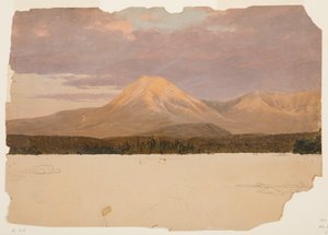 Mt. Katahdin vanaf Lake Katahdin door Frederic Edwin Church