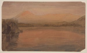 Mts. Katahdin en Turner vanaf Lake Katahdin door Frederic Edwin Church