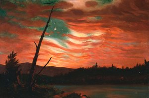 Onze vlag in de lucht door Frederic Edwin Church