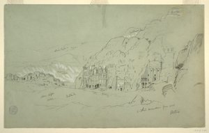 Petra vanuit het zuidwesten