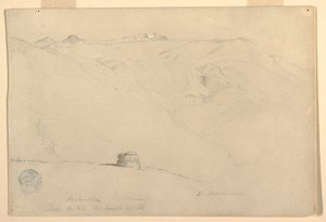 Pichincha, ochtend, vanaf de Tempel van de Zon, Quito, Ecuador, juni 1857
