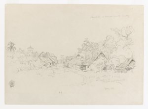 Straat in Mompos, Colombia door Frederic Edwin Church