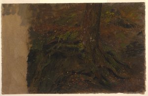 Studie van een Boomstam door Frederic Edwin Church
