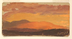 Zonsondergang, Hudson Valley door Frederic Edwin Church