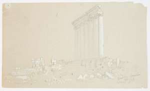 Tempel van Jupiter bij zonsopgang, Baalbek door Frederic Edwin Church
