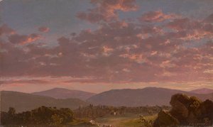 Schemering in de Catskills 1849 door Frederic Edwin Church