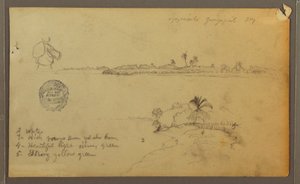 Uitzichten van de oostelijke oever van de Guayas-rivier, tegenover Guayaquil, Ecuador