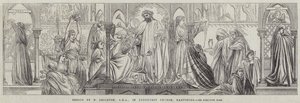 Fresco in Lyndhurst Church, Hampshire door Frederic Leighton