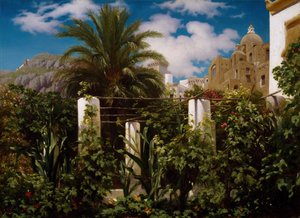 Tuin van een Herberg, Capri, 1859