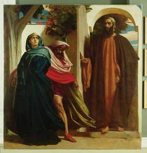Izebel en Achab Ontmoet door Elia, c.1862-3 door Frederic Leighton