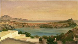 Lindos, Rhodos, ca. 1867 door Frederic Leighton