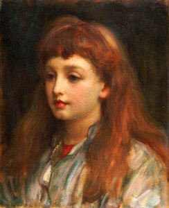 Portret van een Jong Meisje, Hoofd en Schouders