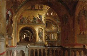 Het interieur van de Basiliek van San Marco, Venetië