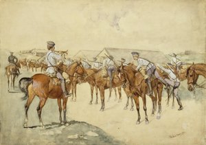 Een oproep tot wapens door Frederic Remington