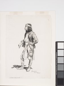Een Apache soldaat of verkenner door Frederic Remington
