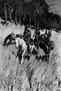 Vroege pioniers op de Blue Ridge, gegraveerd door F. H. Wellington, uit 