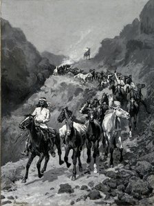 Geronimo en zijn bende terugkerend van een inval in Mexico