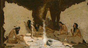 Historici van de Stam, 1890-99 door Frederic Remington