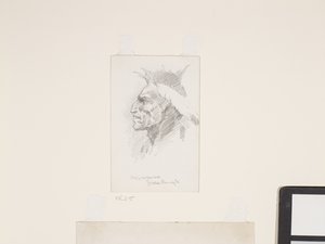 Indianenhoofd, datum onbekend door Frederic Remington