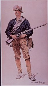 Spaans-Amerikaanse Oorlog 1898, Amerikaanse infanterist bewapend met Krag-Jorgensen magazijngeweer