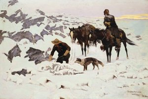 De Bevroren Schaapherder, 1900 door Frederic Remington