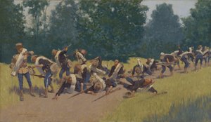 De schreeuw van de granaat op San Juan Hill, 1898