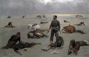 Wat een Ongebrande Koe Heeft Gekost, 1895 door Frederic Remington