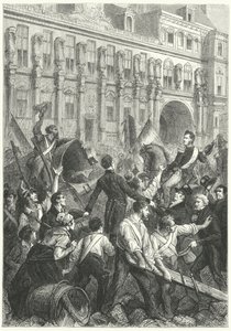 Lodewijk Filips, hertog van Orléans, op weg naar het Hôtel de Ville, Parijs door Frederic Theodore (after) Lix