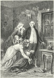 Lodewijk XVI neemt afscheid van zijn familie voor zijn executie door Frederic Theodore (after) Lix