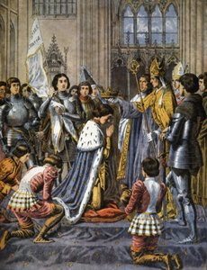 Kroning van Karel VII van Frankrijk in Reims door Frederic Theodore Lix