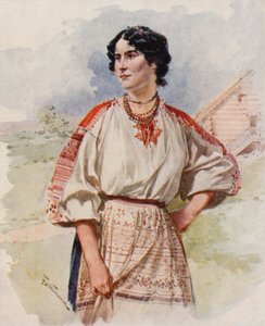 Een Russische dienaar in zomerkleding door Frederic de Haenen