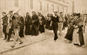 Nonnen onder republikeinse bescherming tijdens de revolutie van 1910 in Portugal