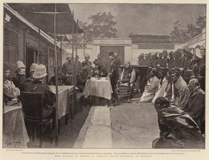 De geallieerden in China, een Frans krijgsraad in Peking