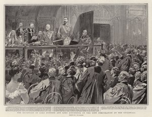 De ontvangst van Lord Roberts en Lord Kitchener door de City Corporation in de Guildhall
