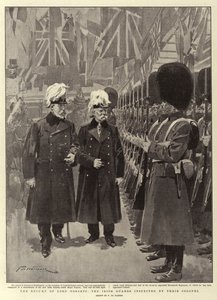 De Terugkeer van Lord Roberts, de Ierse Garde geïnspecteerd door hun Kolonel door Frederic de Haenen
