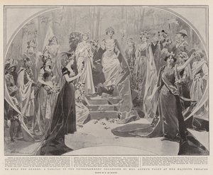 Om de Wachten te Helpen, een Tableau in het Entertainment georganiseerd door Mrs Arthur Paget in haar Majesteit