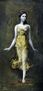 Isadora Duncan (1878 - 1927) door Kaulbac. November 1902. door Frederich August Kaulbach