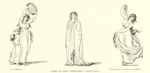 Enkele houdingen van Lady Hamilton door Frederich Rehberg